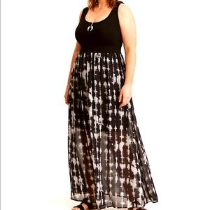 Torrid Tie Dye Chiffon Maxi Dress